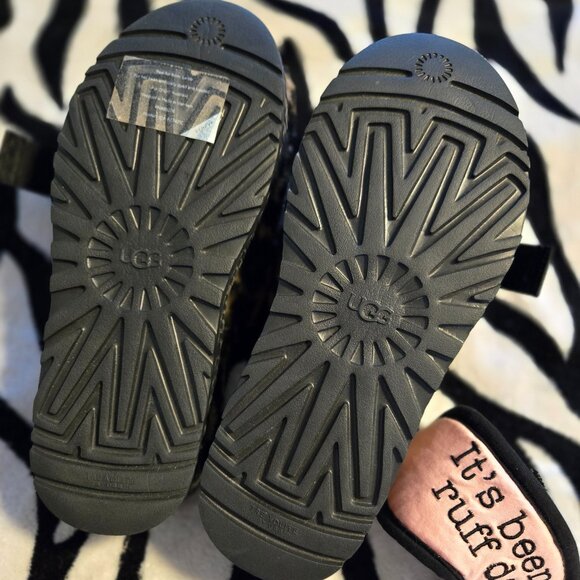 UGG Fluffita Panther/Animal/Leopard/Cheetah Platform Slipper/Sandal/Slide NWOB - Picture 5 of 16